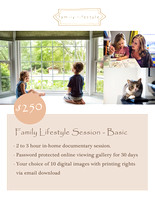 Family Lifestyle Photo Session - Basic